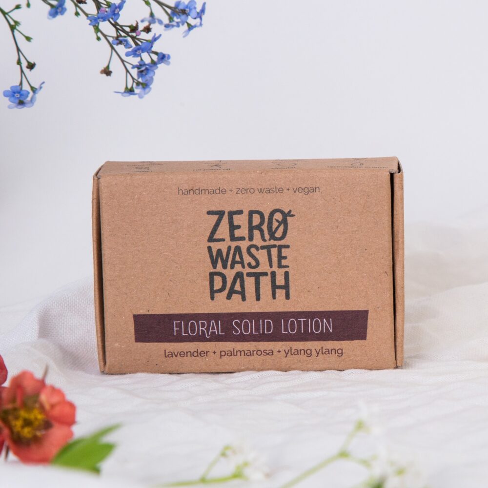 Zero Waste Path, Bodylotion, solid lotion, floral duft